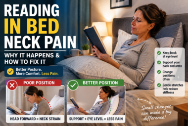 reading in bed neck pain