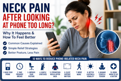 neck pain after looking at phone