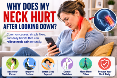 neck pain looking down